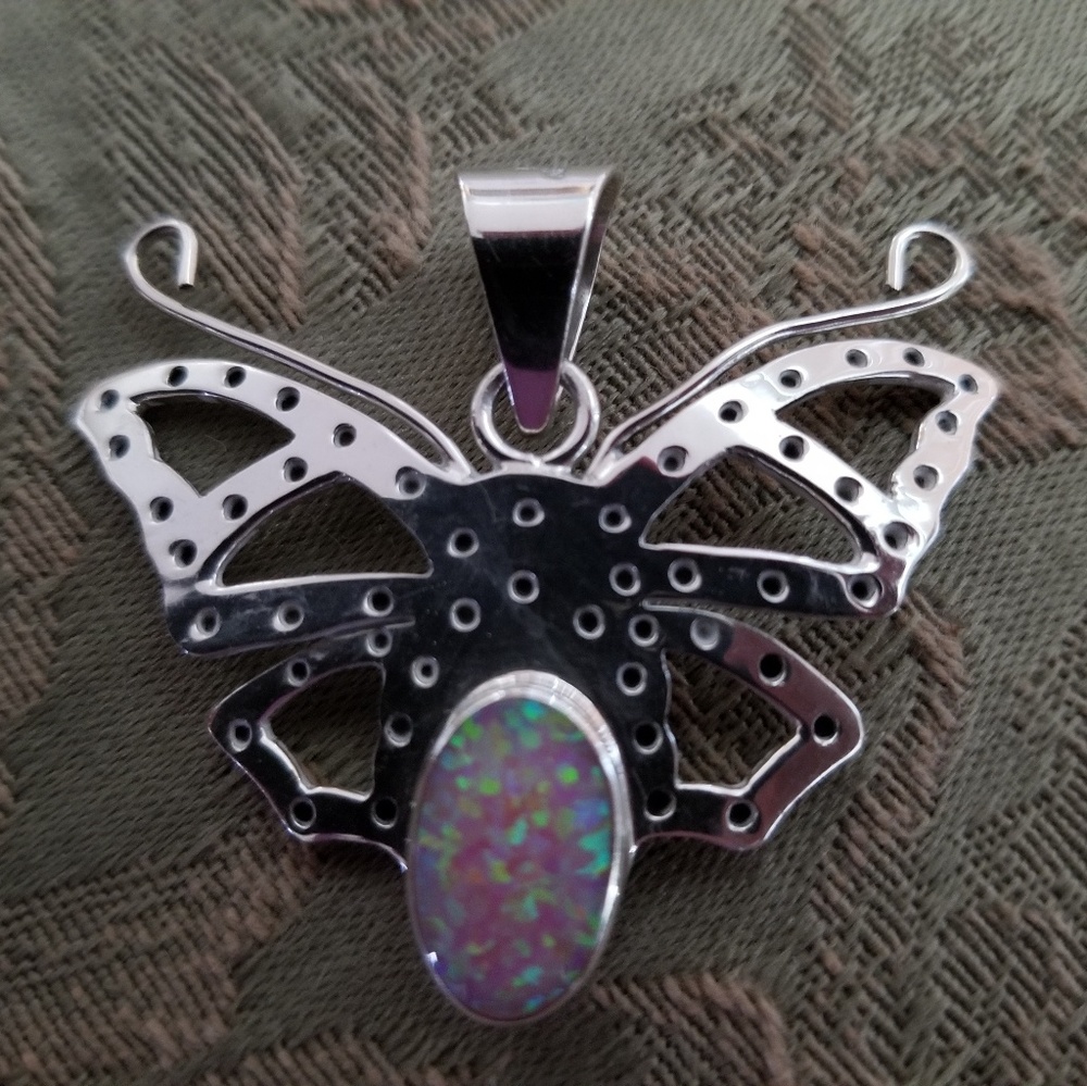 Butterfly with Opal Stone